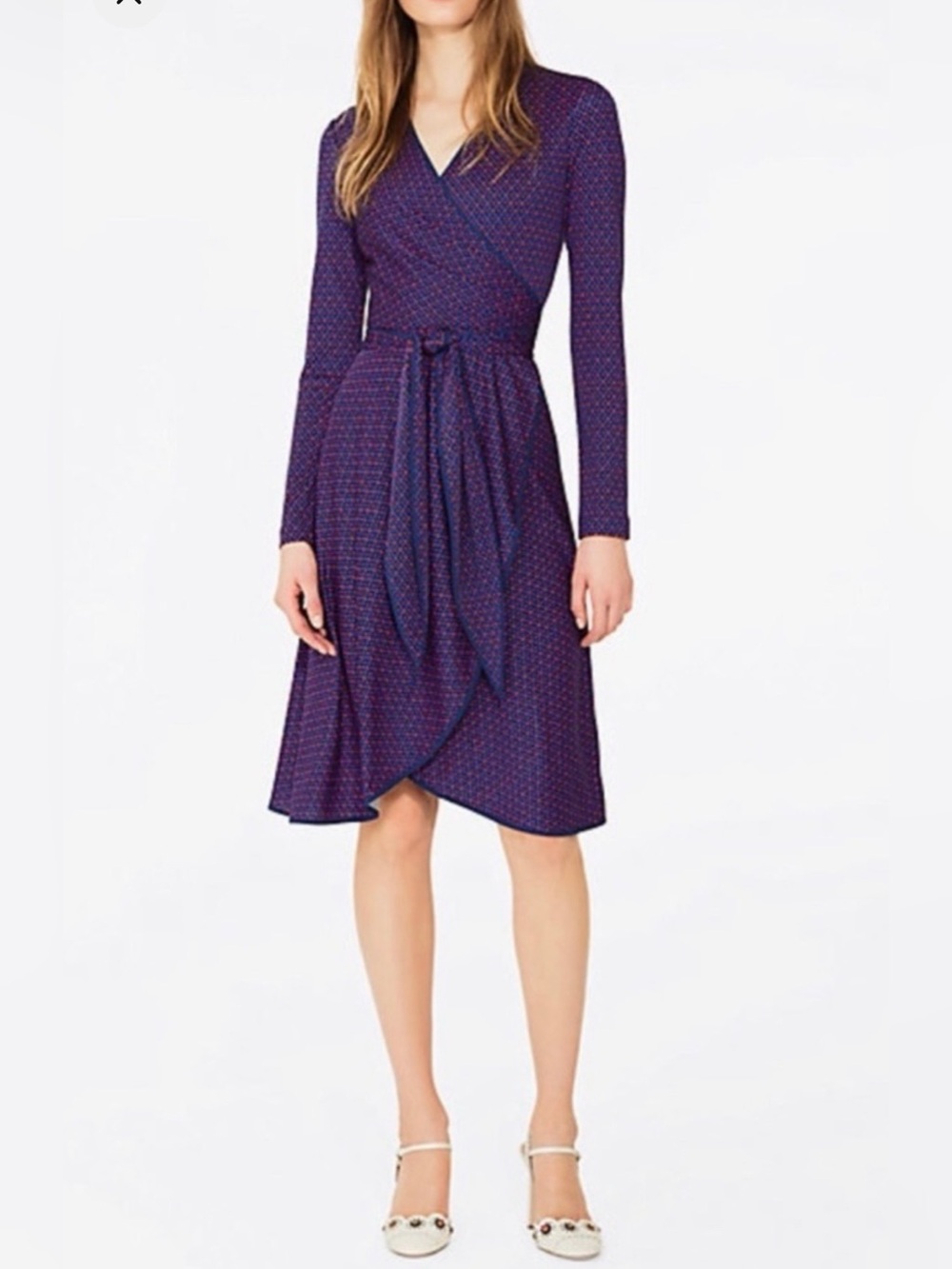 Like New Tory Burch Margot Silk-Blend Wrap Dress size Small